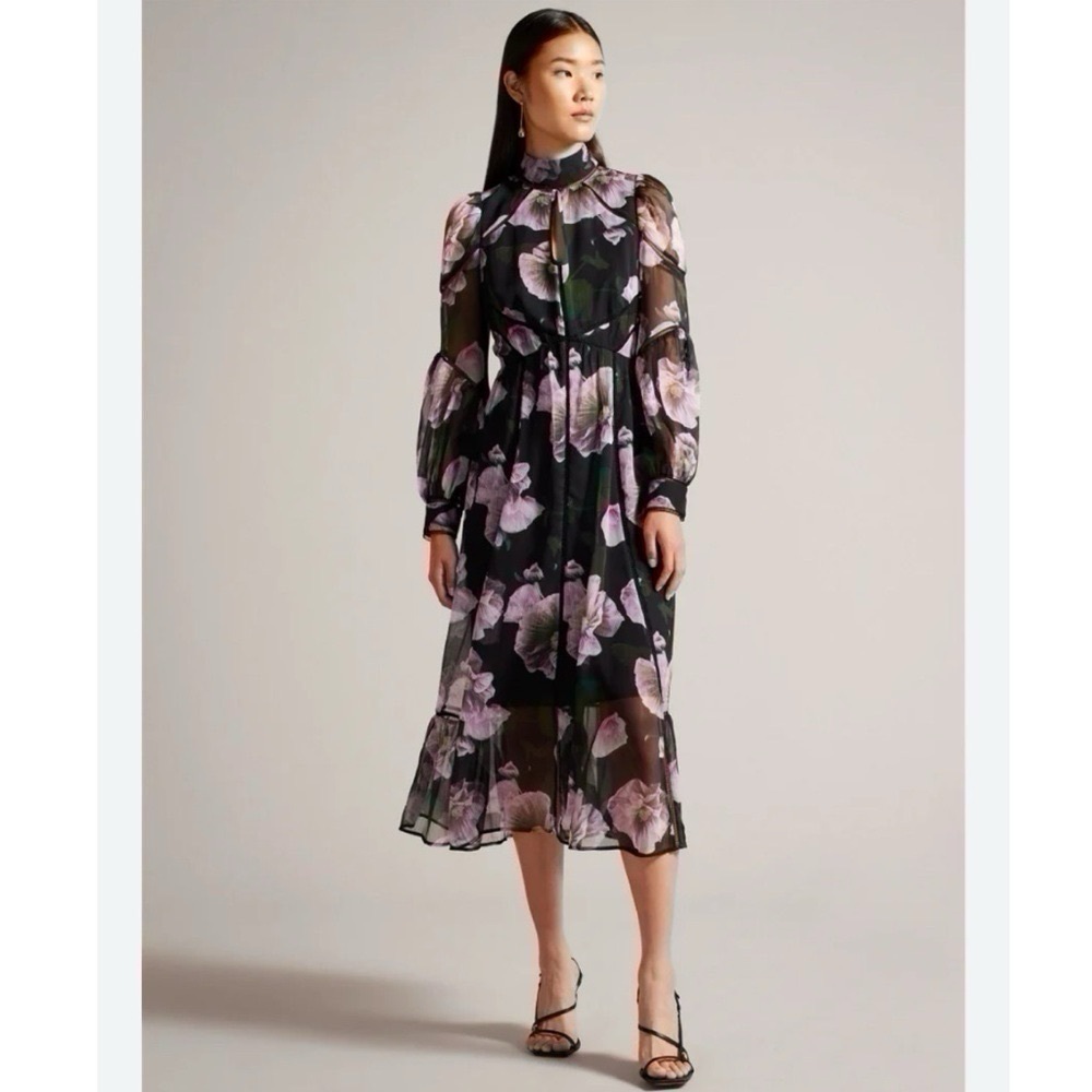 Ted Baker Pohlley Ladder Trim Midi Dress